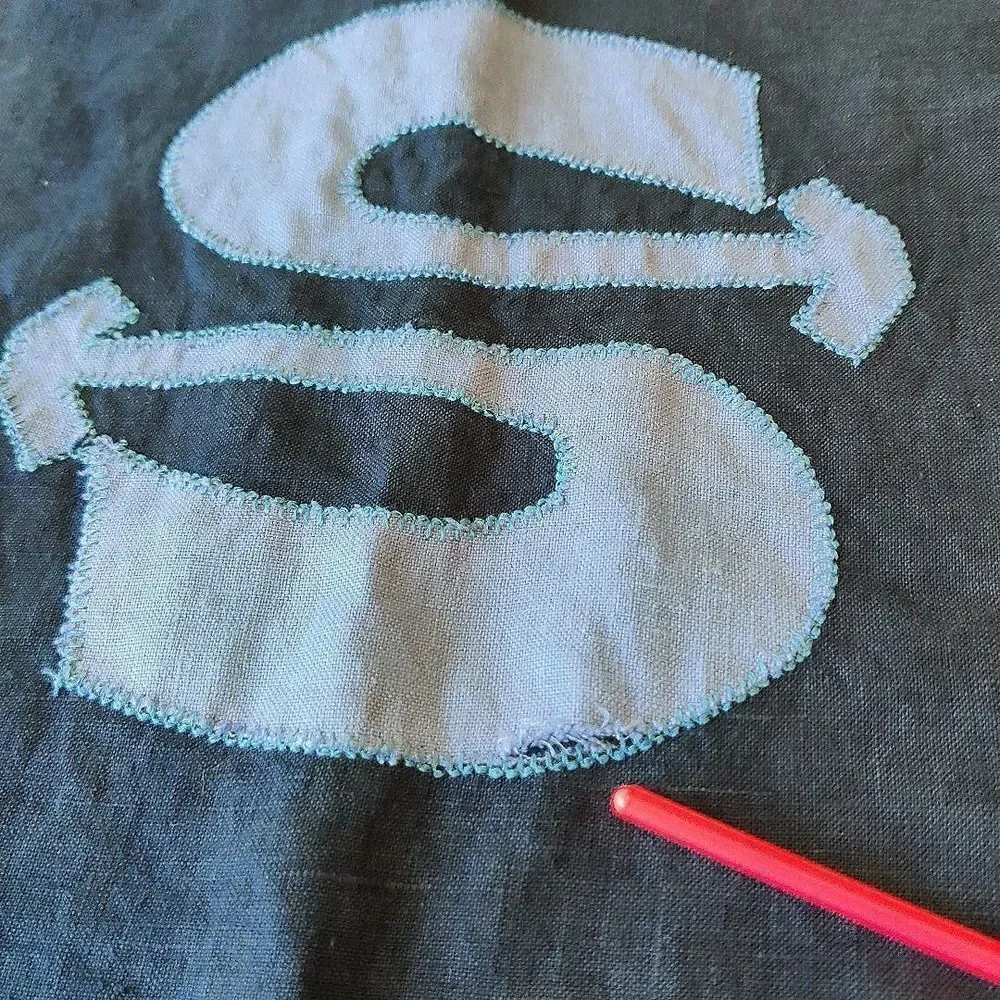 Handmade reversible brown navy linen kitchen craft apron